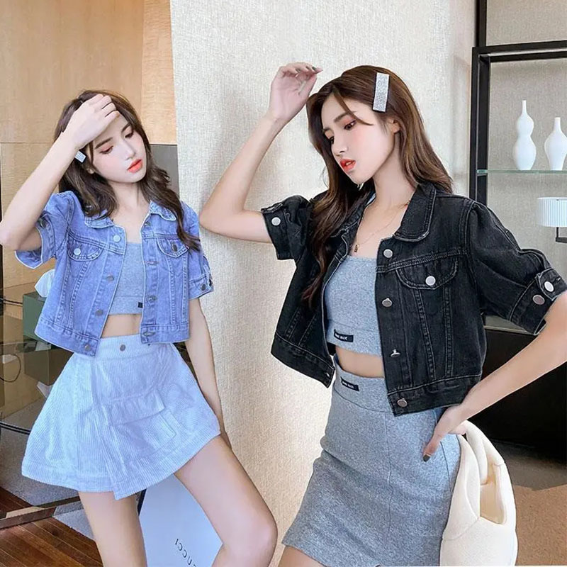 Women'S Fashion Denim Jacket - لوسيفر سترة دنيم للنساء 2023 صيفي