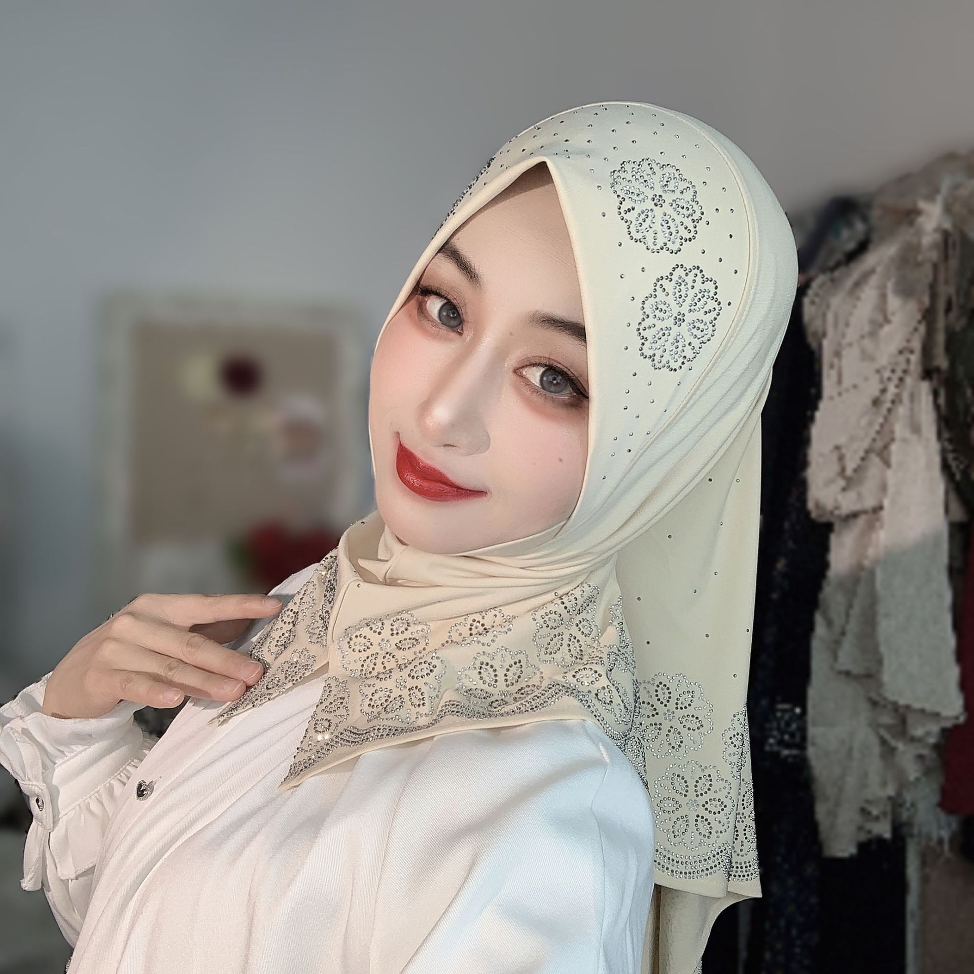 Women'S Fashion Headbands - حجاب نسائي جاهز للارتداء بتصميم زهور