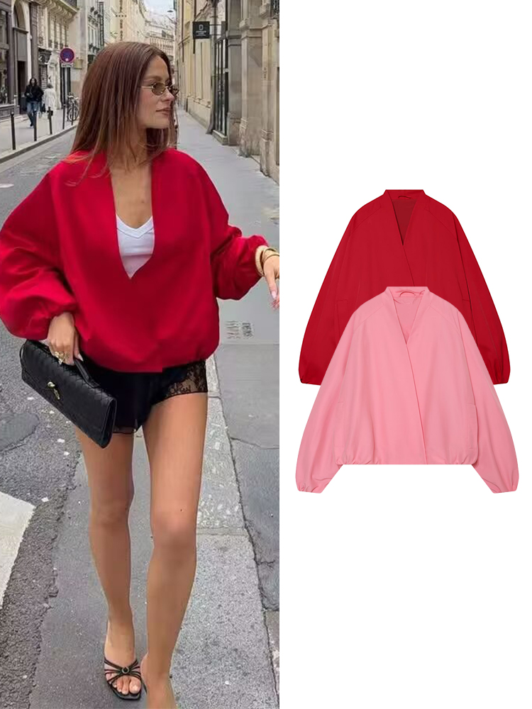 Women'S Fashion Bomber Jacket - سترة قصيرة نسائية من TFMLN، جاكيت