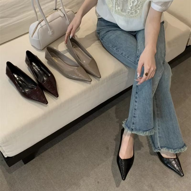 Women Fashion Heels - أحذية نسائية صيفية بمقدمة مدببة، صنادل