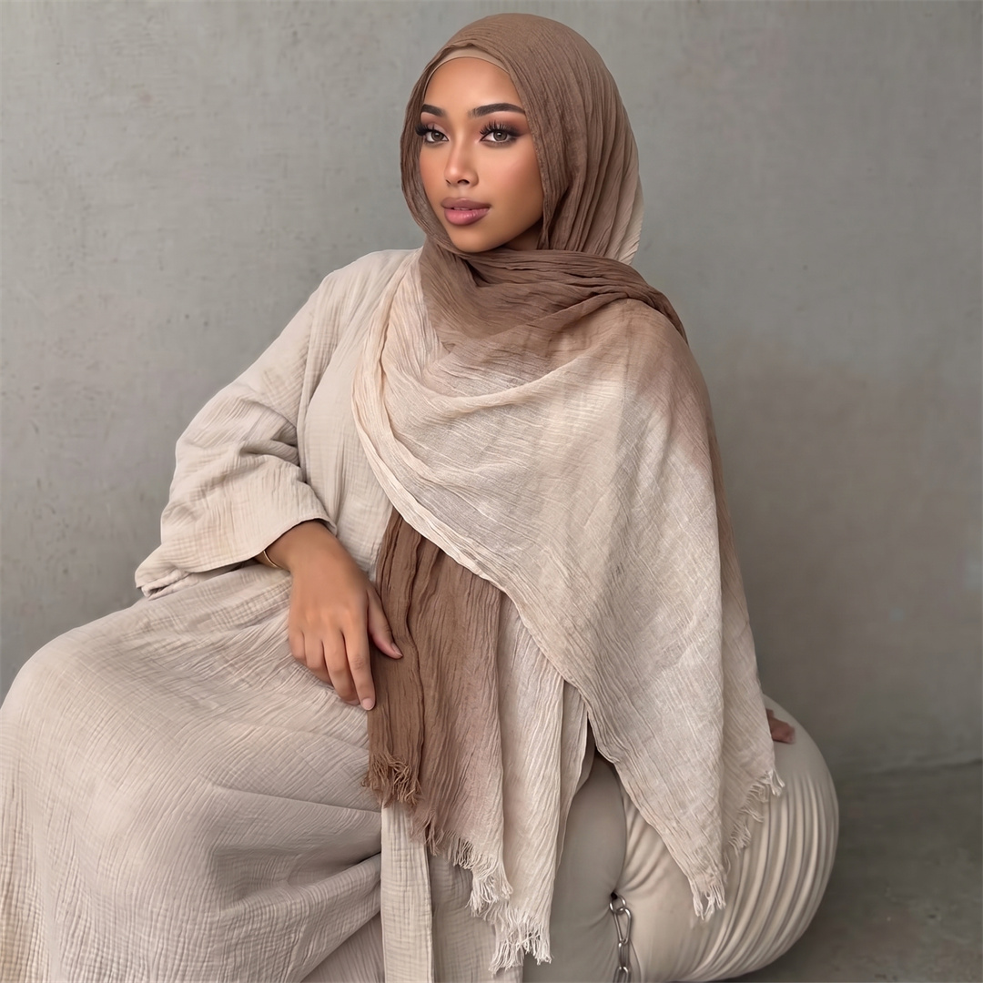 Women'S Fashion Headbands - حجاب نسائي من الرايون بلونين متدرجين،