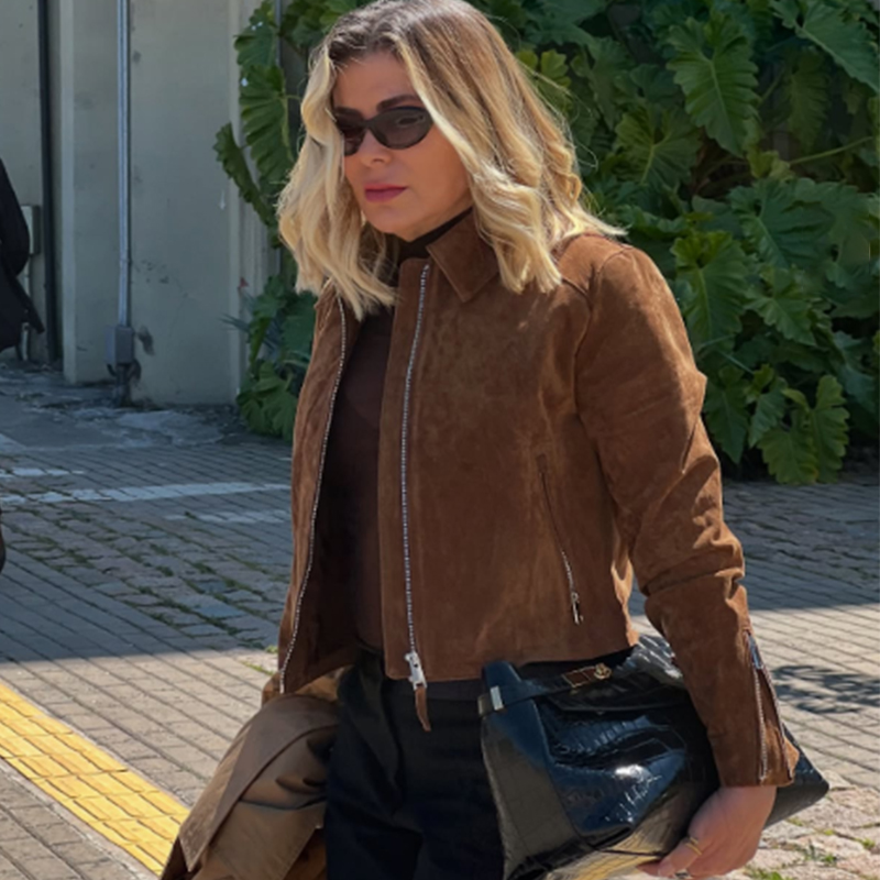 HXAO اقتصاص معطف سترة من جلد ا - مراجعة Women'S Fashion Bomber Jacket وسعره