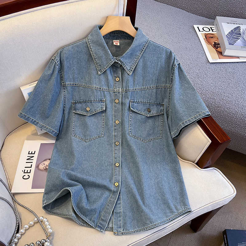 قميص دينيم ريترو للنساء الصيف  - مراجعة Women'S Fashion Denim Jacket وسعره