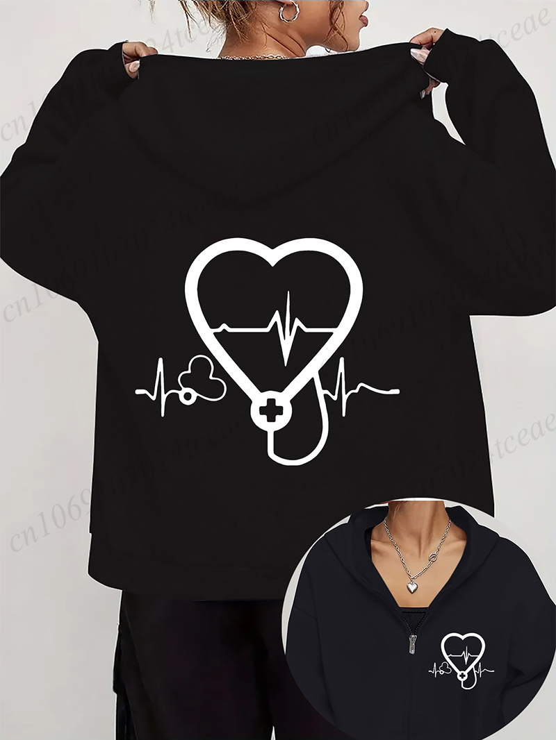 المرأة الخريف الشتاء هوديس الس - مراجعة Women'S Fashion Zip Hoodie وسعره