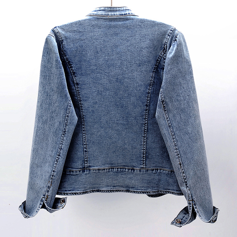 جاكيت دنيم مطرز قصير للنساء رب - مراجعة Women'S Fashion Bomber Jacket وسعره