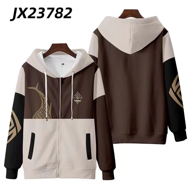 Genshin Impact Zhongli ثلاثية  - مراجعة Women'S Fashion Zip Hoodie وسعره