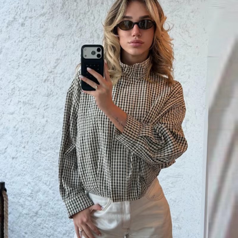 جاكيت بومبر نسائي كاروهات بقصة - مراجعة Women'S Fashion Bomber Jacket وسعره