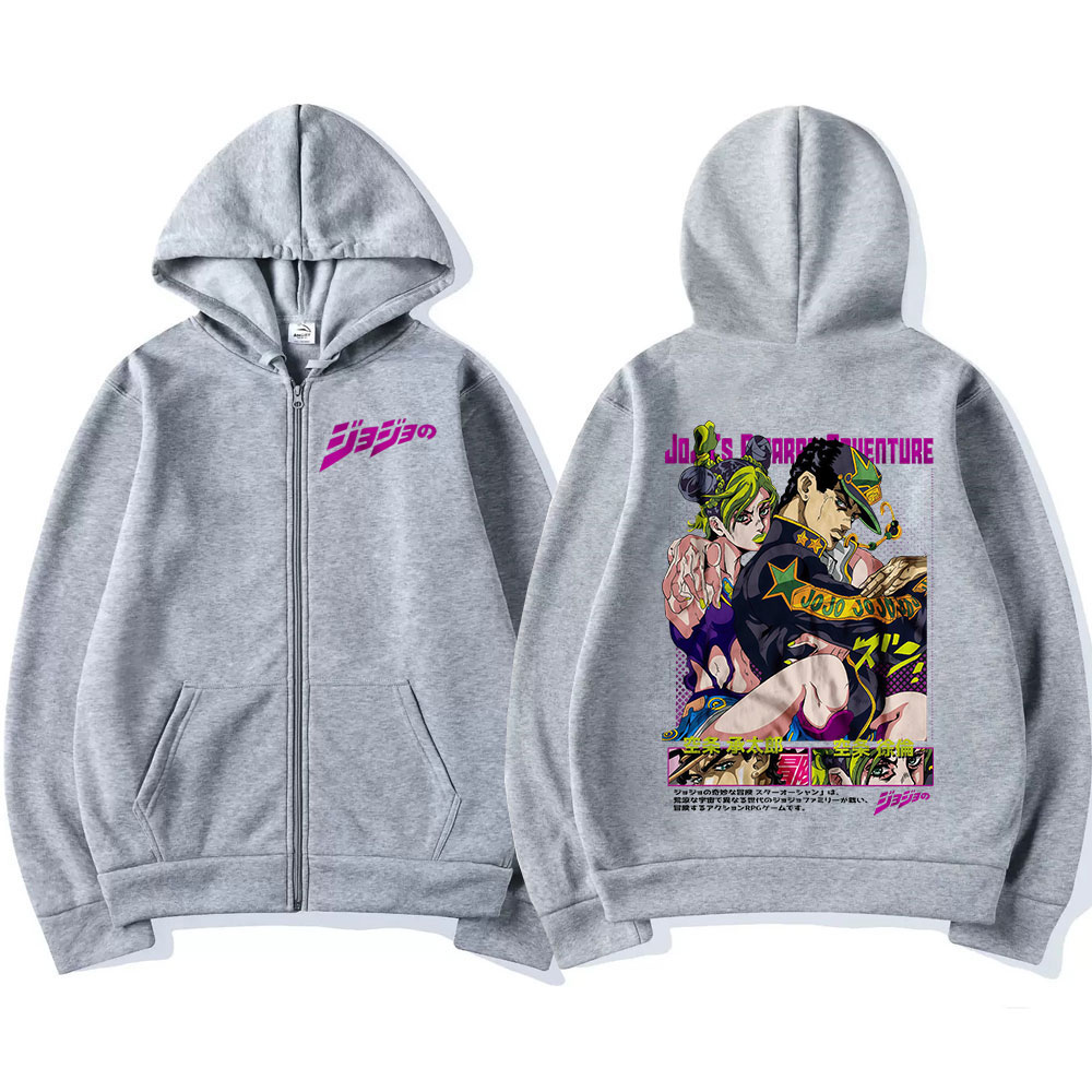 أنيمي جوجو غريب مغامرة سستة هو - مراجعة Women'S Fashion Zip Hoodie وسعره