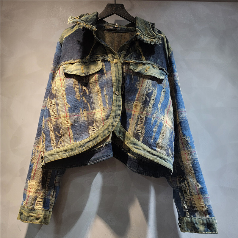 WTHT موضة المرأة غير النظامية  - مراجعة Women'S Fashion Denim Jacket وسعره