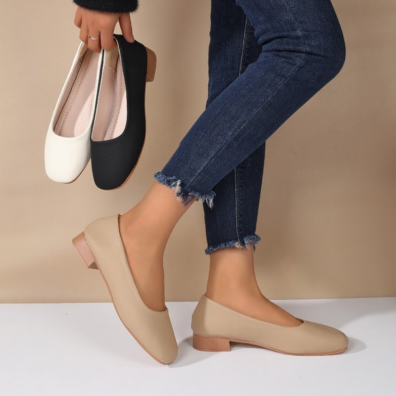 أحذية جلدية ناعمة بمقدمة مستدي - مراجعة Women Fashion Heels وسعره