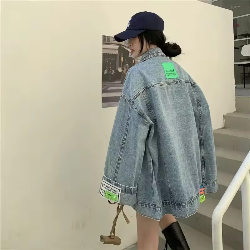 سترة نسائية كورية عصرية جديدة  - مراجعة Women'S Fashion Denim Jacket وسعره