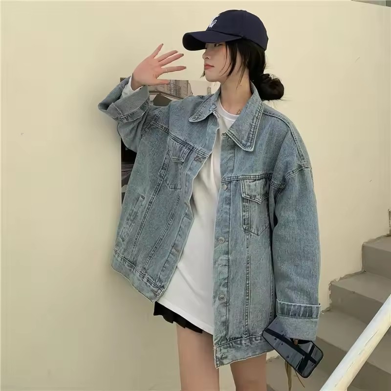 سترة نسائية كورية عصرية جديدة  - مراجعة Women'S Fashion Denim Jacket وسعره