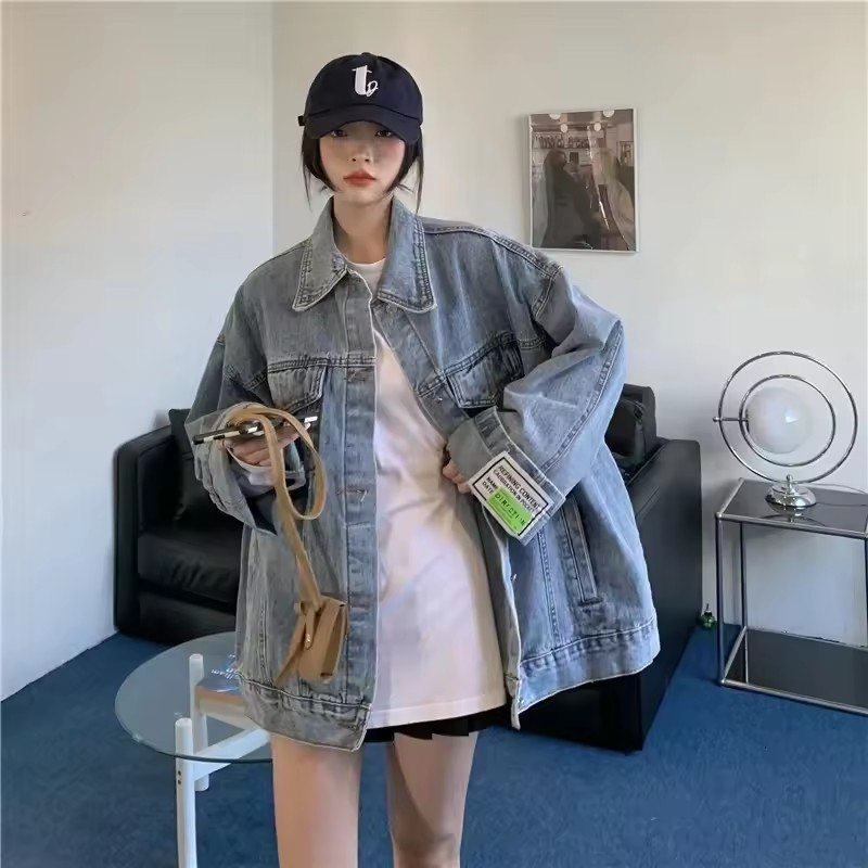 سترة نسائية كورية عصرية جديدة  - مراجعة Women'S Fashion Denim Jacket وسعره