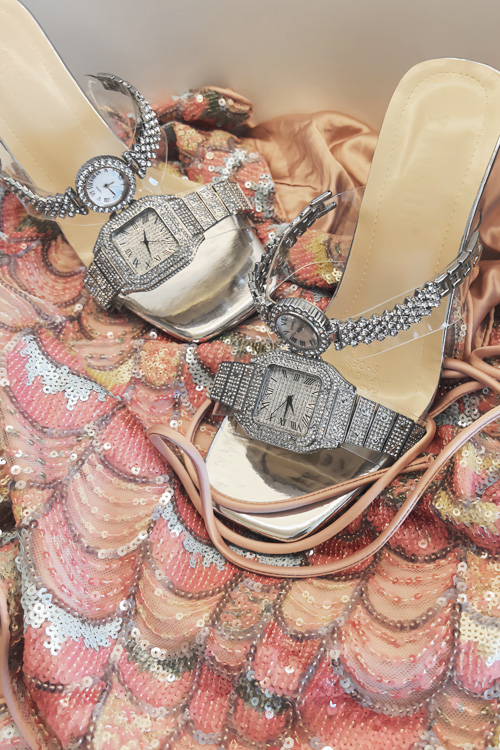 تصميم أصلي ساعة كريستال بكعب ع - مراجعة Fashion Women Watch وسعره