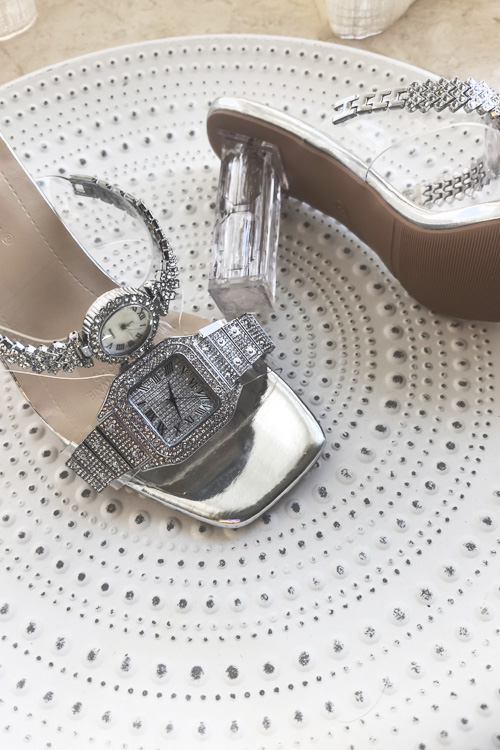 تصميم أصلي ساعة كريستال بكعب ع - مراجعة Fashion Women Watch وسعره