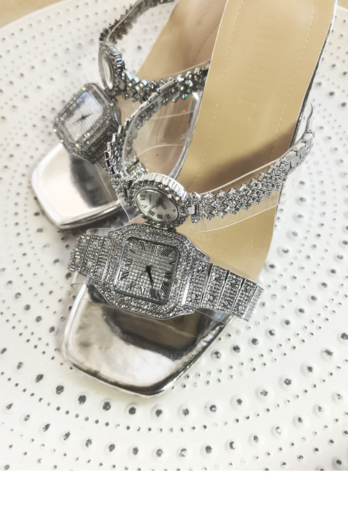 تصميم أصلي ساعة كريستال بكعب ع - مراجعة Fashion Women Watch وسعره