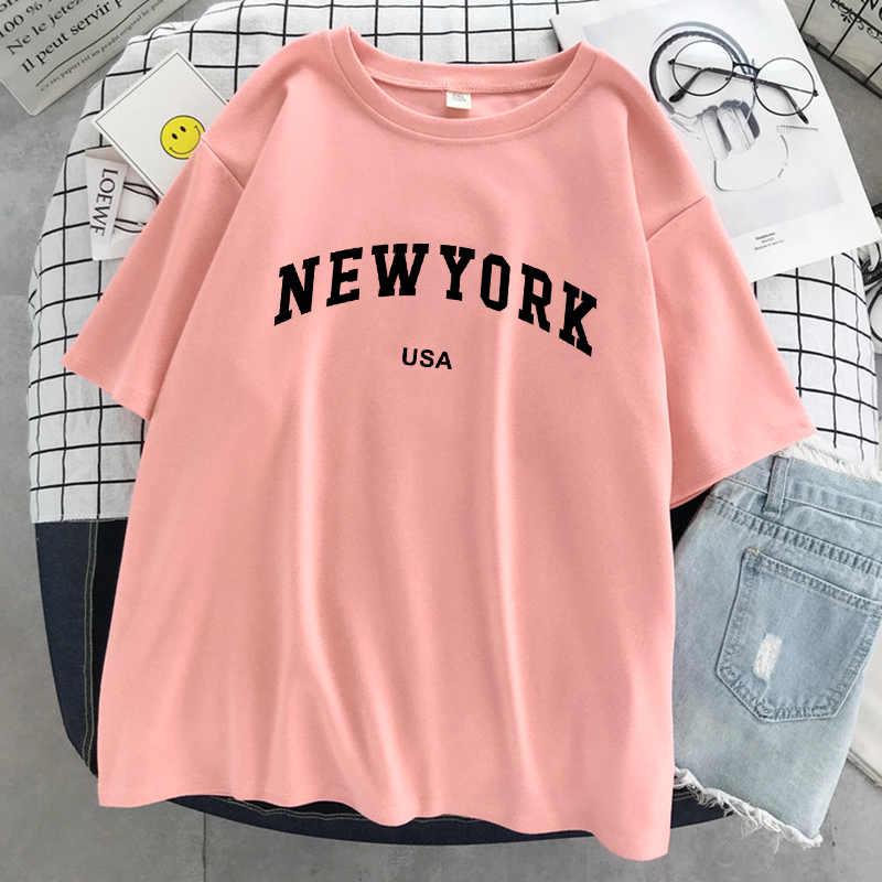 تي شيرت نسائي برسومات حروف ، ن - مراجعة Women'S Fashion York وسعره