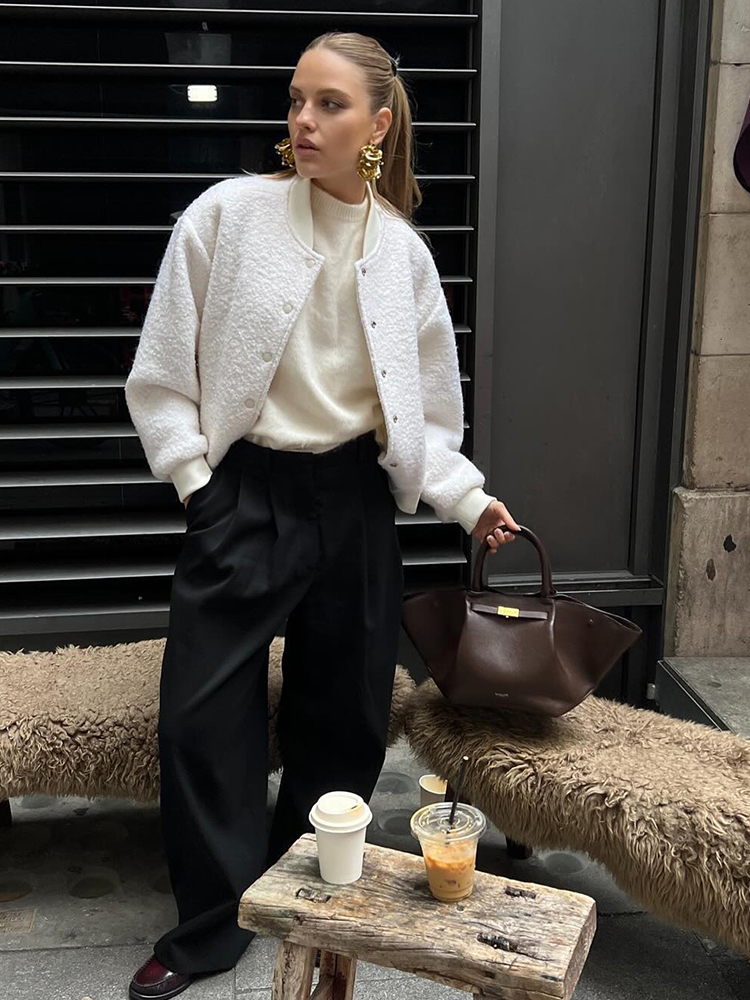جاكيتات بومبر نسائية أنيقة من  - مراجعة Women'S Fashion Bomber Jacket وسعره