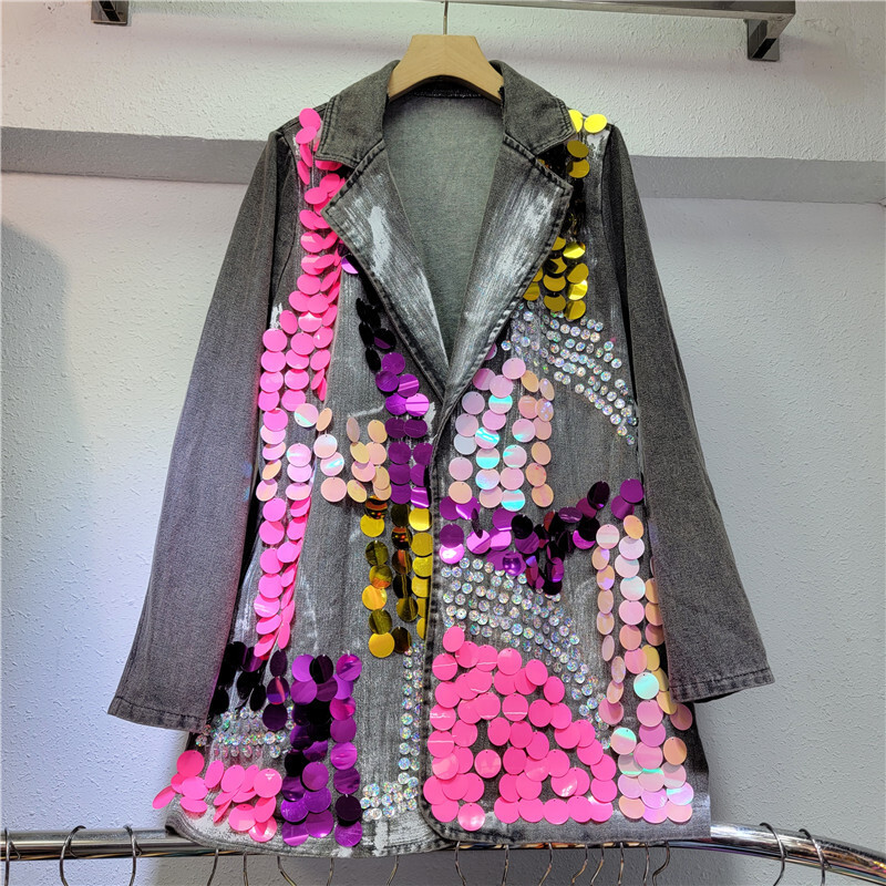 ANJY خريف جديد إمرأة Ins العصر - مراجعة Women'S Fashion Denim Jacket وسعره