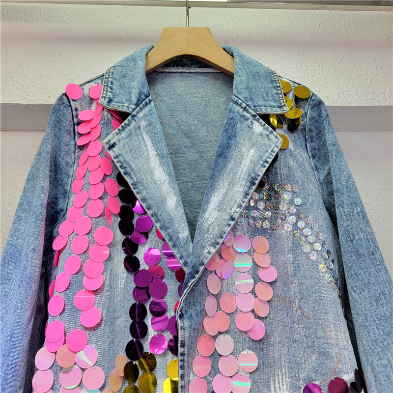 ANJY خريف جديد إمرأة Ins العصر - مراجعة Women'S Fashion Denim Jacket وسعره