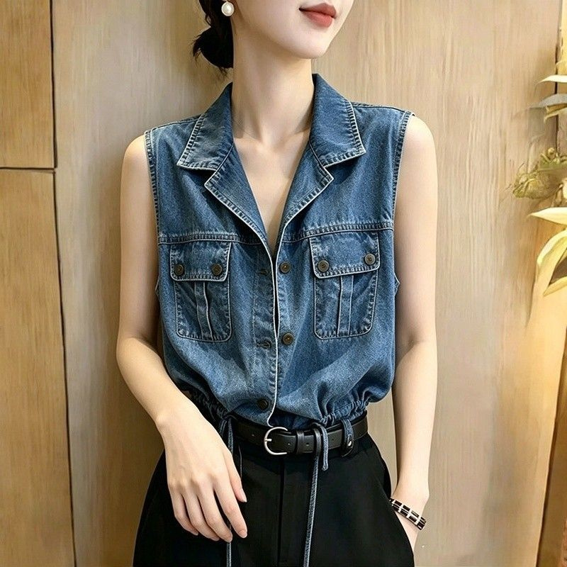 قميص دنيم نسائي فاخر، بلوزة صي - مراجعة Women'S Fashion Denim Jacket وسعره