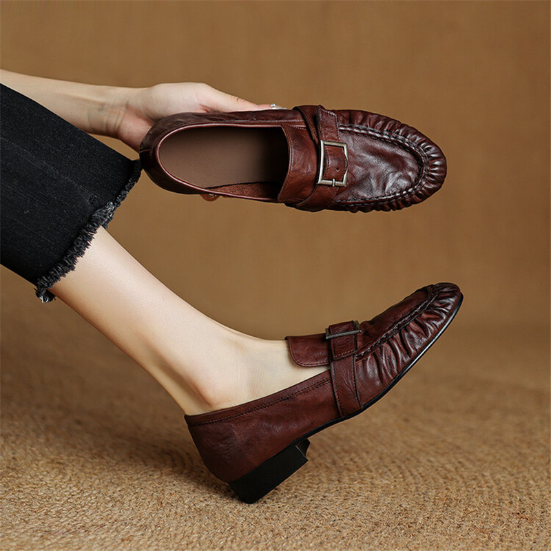 أحذية بدون كعب من الجلد الطبيع - مراجعة Women Fashion Heels وسعره