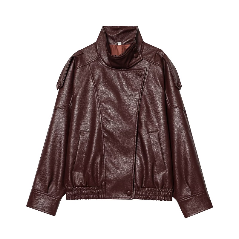 سترات نسائية من الجلد الصناعي  - مراجعة Women'S Fashion Bomber Jacket وسعره