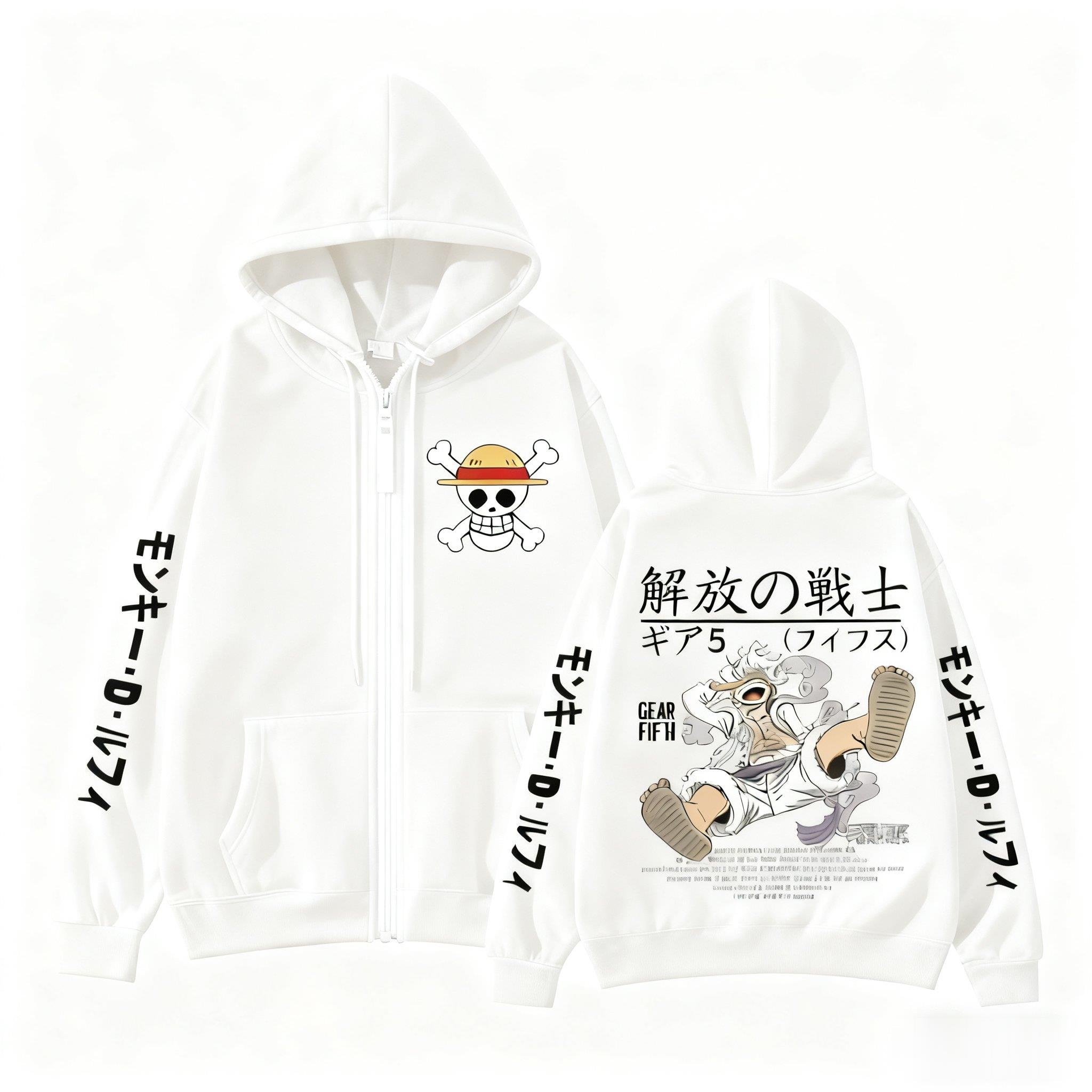 القرد D لوفي جير 5 قطعة واحدة  - مراجعة Women'S Fashion Zip Hoodie وسعره