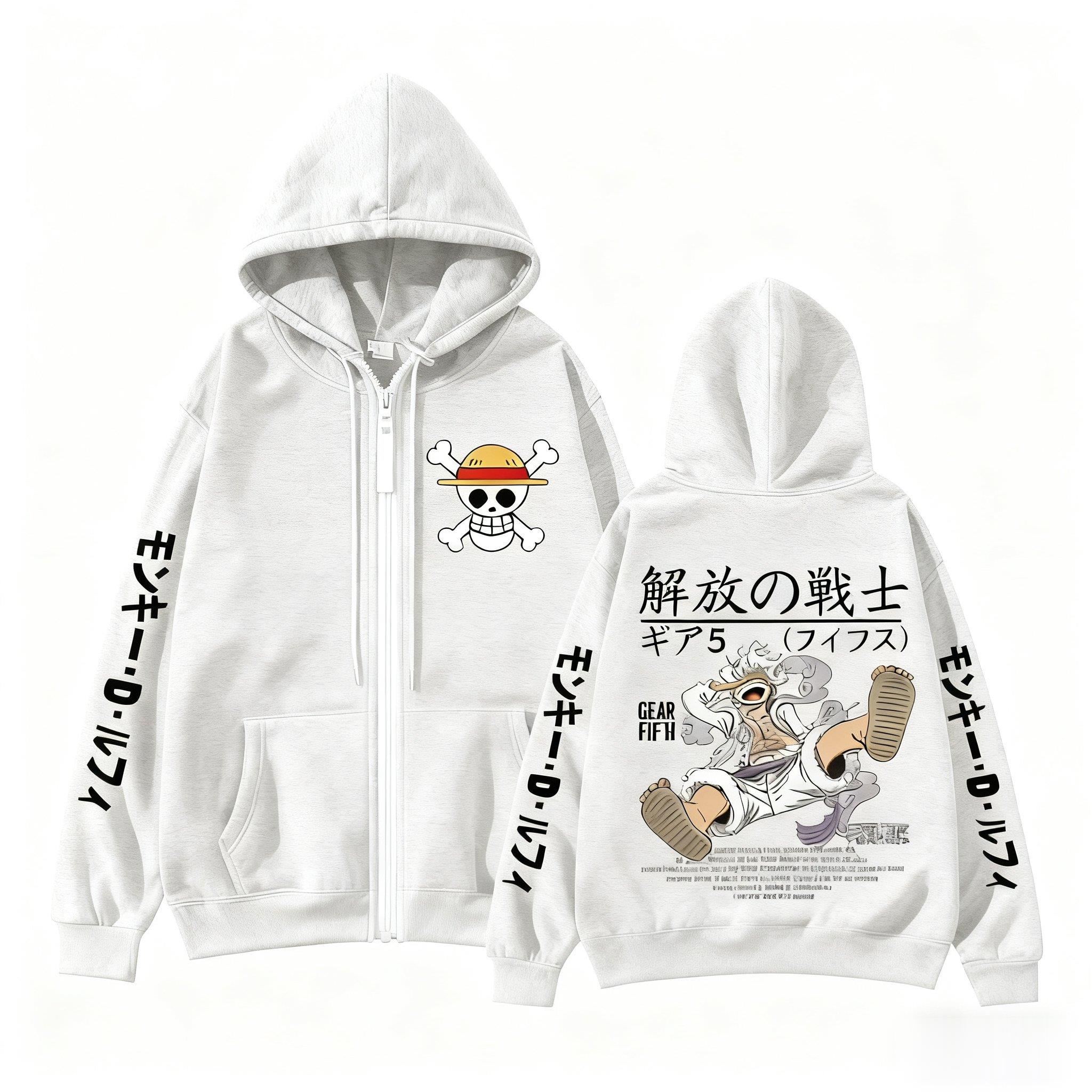 القرد D لوفي جير 5 قطعة واحدة  - مراجعة Women'S Fashion Zip Hoodie وسعره