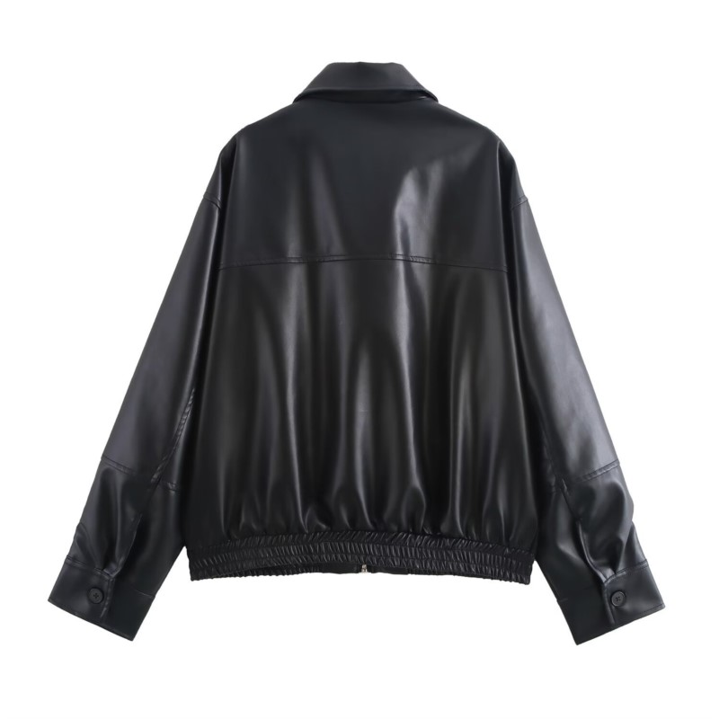 سترات كلاسيكية من جلد البولي ي - مراجعة Women'S Fashion Bomber Jacket وسعره