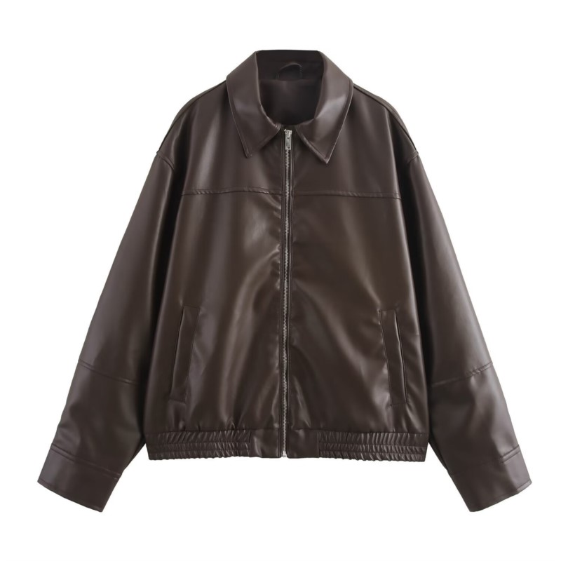 سترات كلاسيكية من جلد البولي ي - مراجعة Women'S Fashion Bomber Jacket وسعره