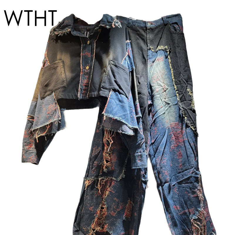 WTHT موضة جديدة للمرأة المرقعة - مراجعة Women'S Fashion Denim Jacket وسعره