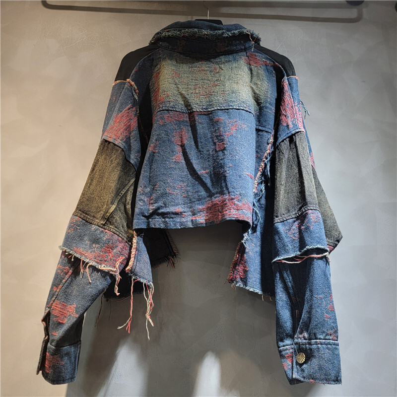 WTHT موضة جديدة للمرأة المرقعة - مراجعة Women'S Fashion Denim Jacket وسعره