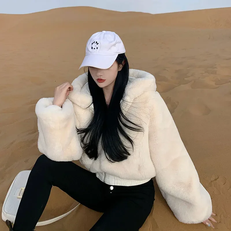 معطف نسائي أنيق من فرو الأرنب  - مراجعة Women'S Fashion Bomber Jacket وسعره