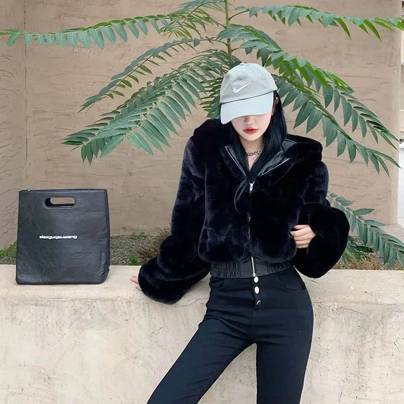 معطف نسائي أنيق من فرو الأرنب  - مراجعة Women'S Fashion Bomber Jacket وسعره