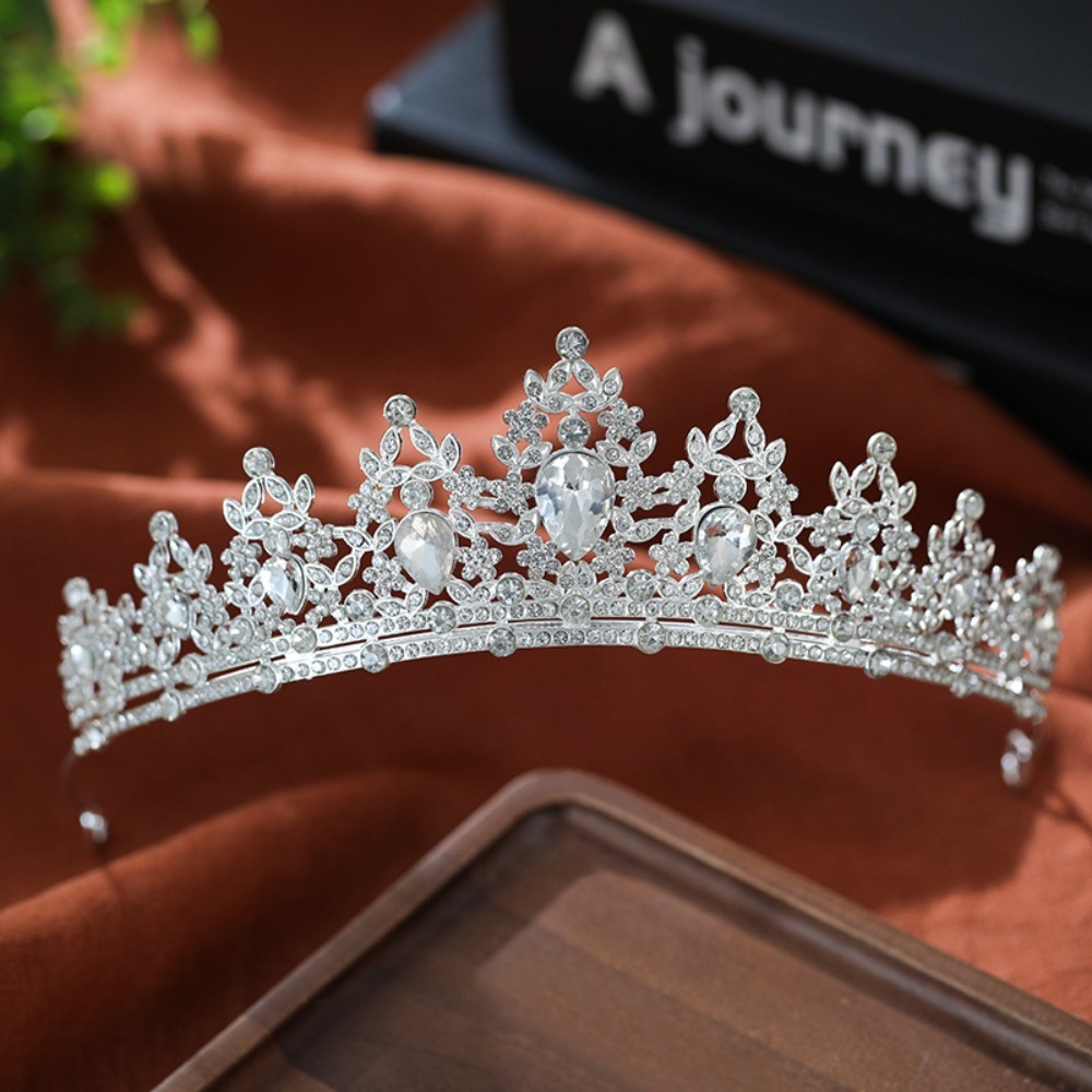 تاج زفاف فضي مطلي بتصميم أوراق - مراجعة Women'S Fashion Headbands وسعره