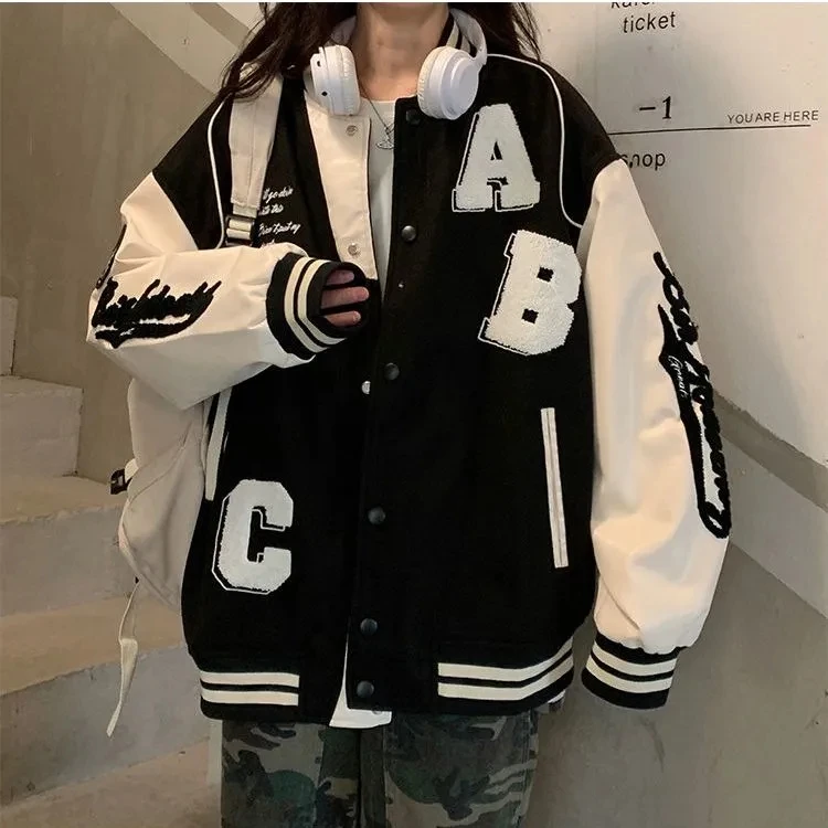 Y2k صوف الضأن Bomber سترة الإن - مراجعة Women'S Fashion Bomber Jacket وسعره