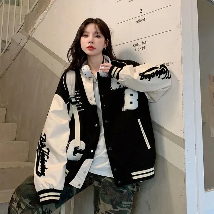 Y2k صوف الضأن Bomber سترة الإن - مراجعة Women'S Fashion Bomber Jacket وسعره