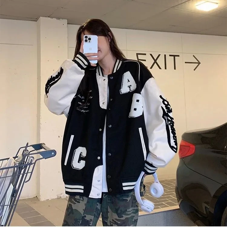 Y2k صوف الضأن Bomber سترة الإن - مراجعة Women'S Fashion Bomber Jacket وسعره