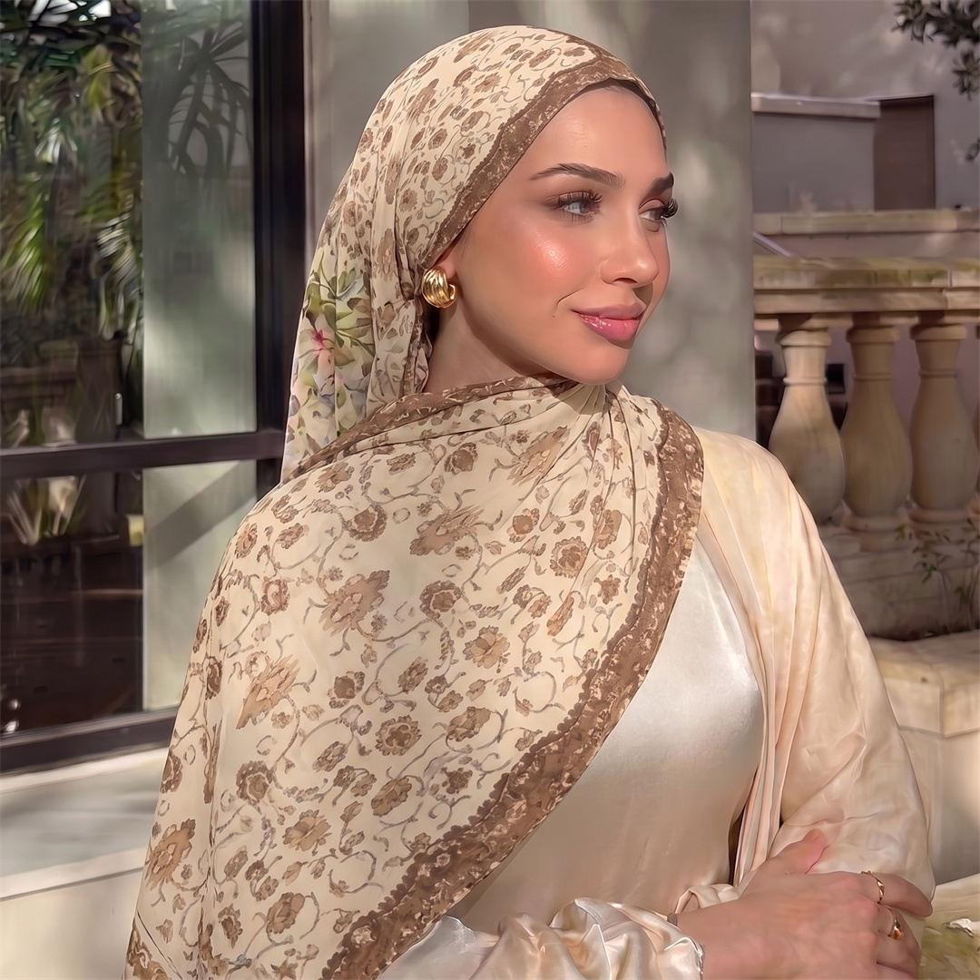 حجاب بطباعة زهور عتيقة، وشاح ن - مراجعة Women'S Fashion Headbands وسعره