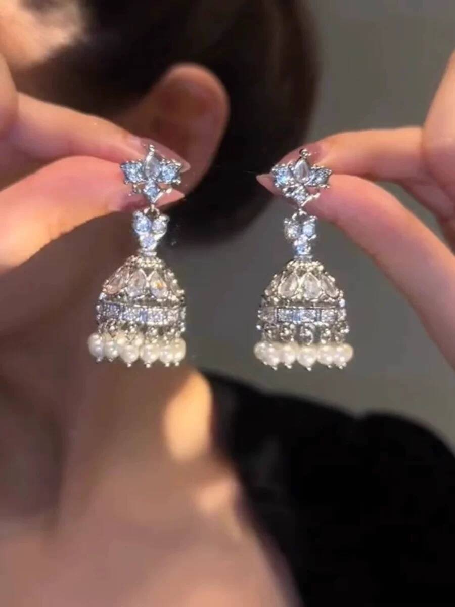 أقراط هندية مبالغ فيها على شكل - مراجعة Women Queen Fashion وسعره