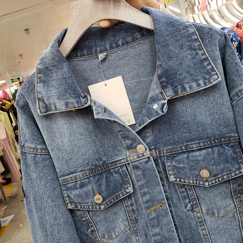 سترة كلاسيكية مطرزة بالترتر ال - مراجعة Women'S Fashion Denim Jacket وسعره
